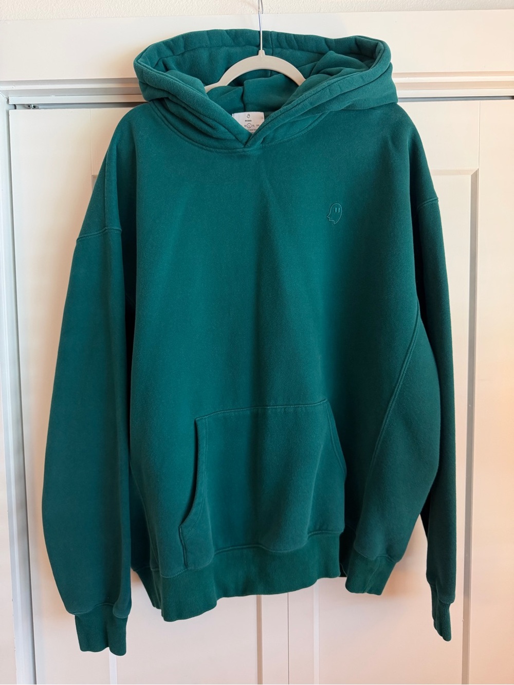 Cozy Ghost Teal Green Hooded Sweatshirt - Men’s Pullover Hoodie